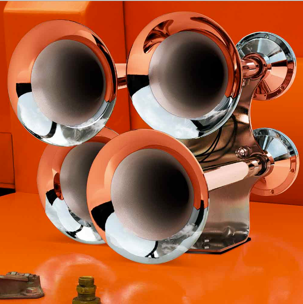 4 Bell Air Powered Train Horn – 140-145 Decibels | Chrome Plated Zinc Alloy - Image 3