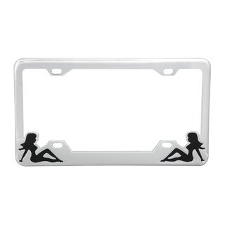 License Plate Frame w/ 4 Holes & Sitting Ladies 4 Holes