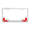 License Plate Frame w/ 4 Holes & Sitting Ladies 4 Holes