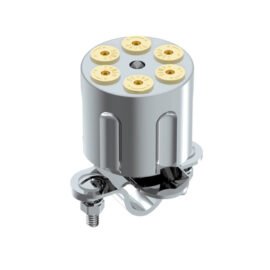 Chrome Aluminum Gun Cylinder Steering Wheel Spinner