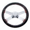 18" Steering Wheel Cover - Black-UP
