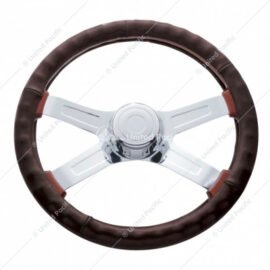 18" Steering Wheel Cover - Dark Brown-UP