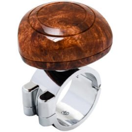 Steering Wheel Spinner w/ Larger Diameter Wood Style