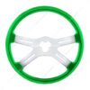18" Vibrant Color 4 Spoke Steering Wheel - Candy Apple Green - UP