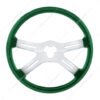 18" Vibrant Color 4 Spoke Steering Wheel - Emerald Green - UP