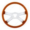 18" Vibrant Color 4 Spoke Steering Wheel - Cadmium Orange - UP