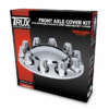 Front Axle Cover Kit with Removable Hubcap & 33mm Threaded Nut Covers – Dome Hubcap | Chrome ABS Plastic