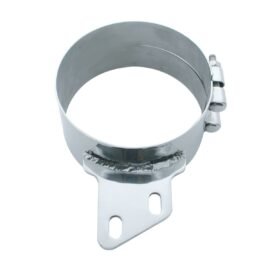 7" Stainless Butt Joint Exhaust Clamp - Angled Bracket