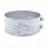 8" Stainless Butt Joint Exhaust Clamp - Angled Bracket