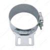 6" Stainless Butt Joint Exhaust Clamp - Straight Bracket