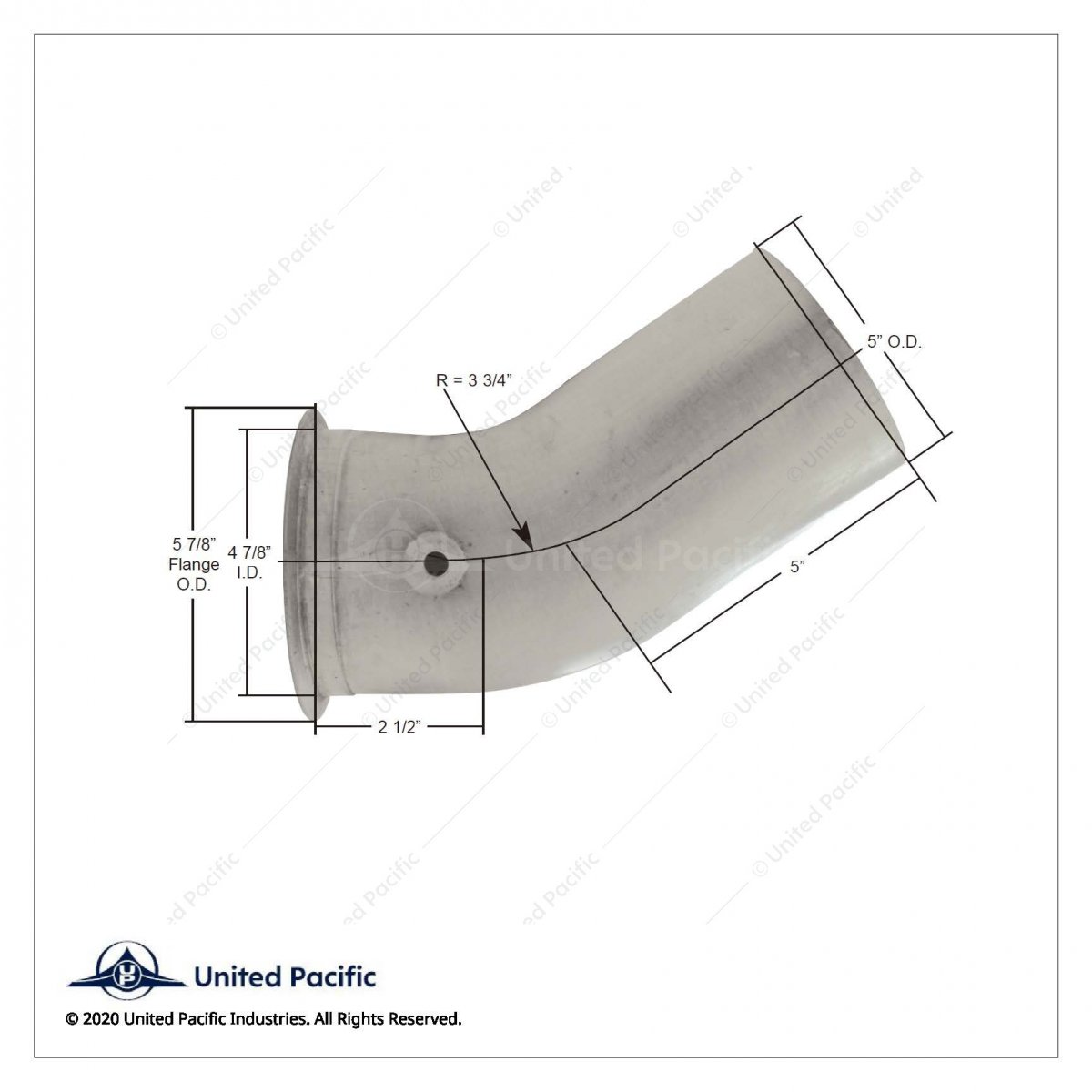 Aluminized Exhaust Elbow For Freightliner Classic 04-16460-009 - Image 2