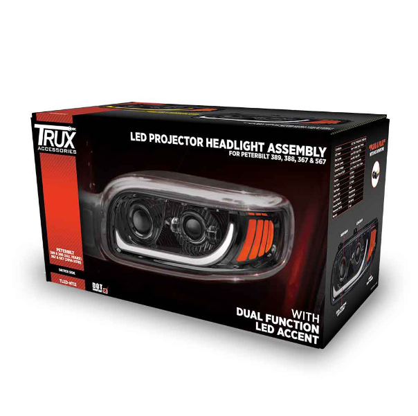 PB. 389/388/367/567 LED Projector Headlight Assembly – Black (Driver Side) - Image 5