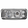 Universal LED Projector Headlight Assembly with Glow Position Halos & Marker LEDs – Chrome (Driver Side)