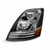 Volvo VN/VNL LED Projector Headlight Assembly with LED Glow Position, Turn & Marker Accents – Chrome (Driver Side)