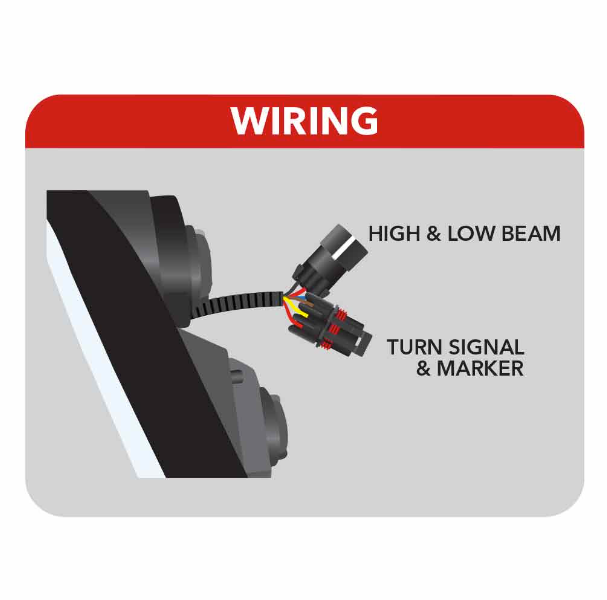 FTL. Century Halogen Projector Headlight Assembly with LED Glow Position, Turn & Marker Accent – Black (Driver Side) - Image 5